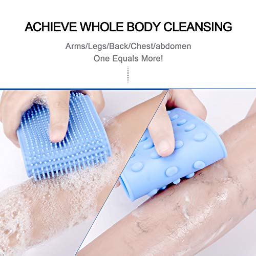 GLANDU Back Scrubber For Shower Exfoliating, Silicon Body Brush For Bathing and Massage, Upgrade Extra Long(31.5 inches) for Men and Women