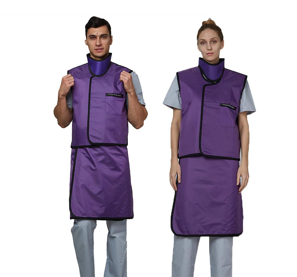 Upgrade 0.5mmpb Xray Lead Clothes with Thyroid Shield Collar, Dental Lab Apron, Radiation Protection - Lightweight: Industrial & Scientific