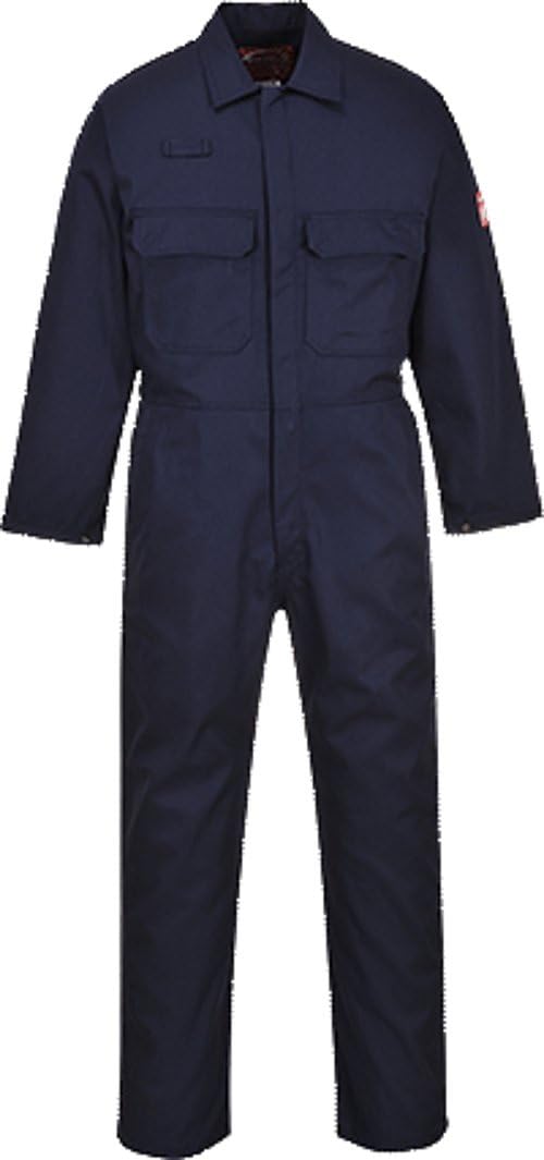 Portwest UBIZ1 Bizweld Dual Hazard Flame Resistant Protective Coverall ASTM NFPA, Black, Large: Home Improvement