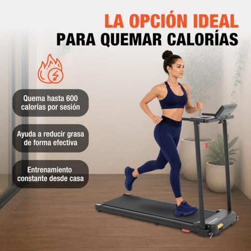 Altera Road - Caminadora Eléctrica con Bluetooth 2.75 HP | Negro, 120 kg, Velocidad 1-10 km/h, Bluetooth, Inclinación Manual 2 Niveles, Banda 104 x 38 cm, Compatible con Apps Fitness