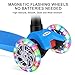 BELEEV Scooters for Kids 3 Wheel Kick Scooter for Toddlers Girls Boys, 4 Adjustable Height, Lean to Steer, Light up Wheels, Extra-Wide Deck, Easy to Assemble for Children Ages 3-12 (Blue Black)
