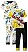 Pokemon Boys' Little Boys' Pikachu 4-Piece Cotton Pajama Set, Yellow/Black, 6