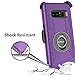 Dailylux Shockproof Case for Samsung Galaxy Note 8, Rugged Heavy Duty Hybrid Holster Rotating Swivel Protective Bumper Kickstand Cover with Belt Clip, Purple + Black