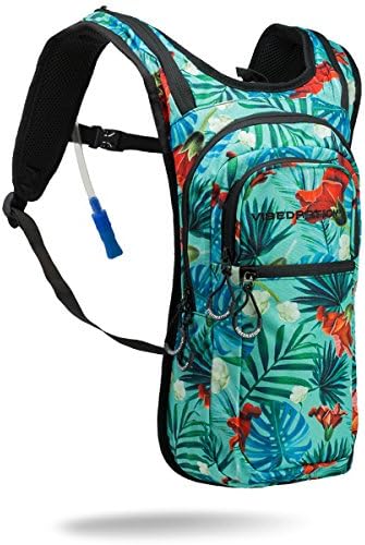 Vibedration Festival Hydration Pack | 2L Water Capacity | Perfect for Raves, Hiking &amp; Camping (Maui Wowi - Aqua)
