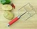Potato Mashers | Double Smashers For Your Potatoes Guacamole Cauliflower Fruit Eggs Meat | Best Masher for smooth Mash with or without Skin | Spring Loaded Smasher with Silicone Handle PC by Chef Amore