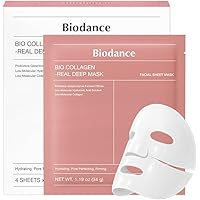 BIODANCE Bio-Collagen Real Deep Mask, Bestselling Hydrating Overnight Hydrogel Mask for Glassy Glowy Skin, Pore Minimizing, E