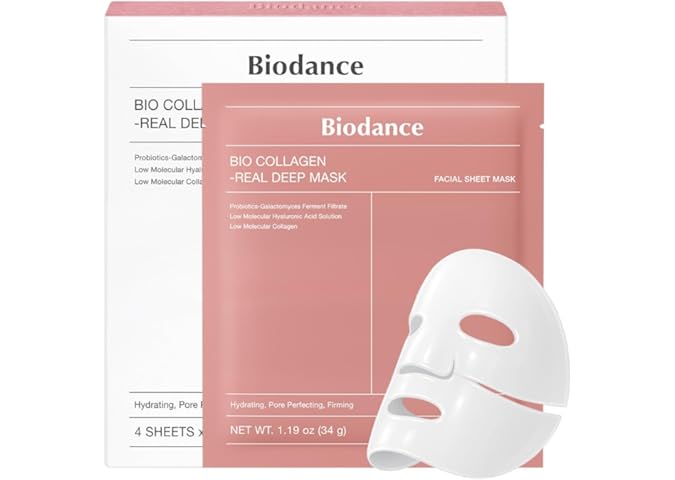 BIODANCE Bio-Collagen Real Deep Mask, Hydrating Overnight Hydrogel Mask, Po...