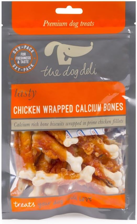 Petface The Dog Deli Premium Dog Treats Chicken Wrapped Calcium Bones 100g