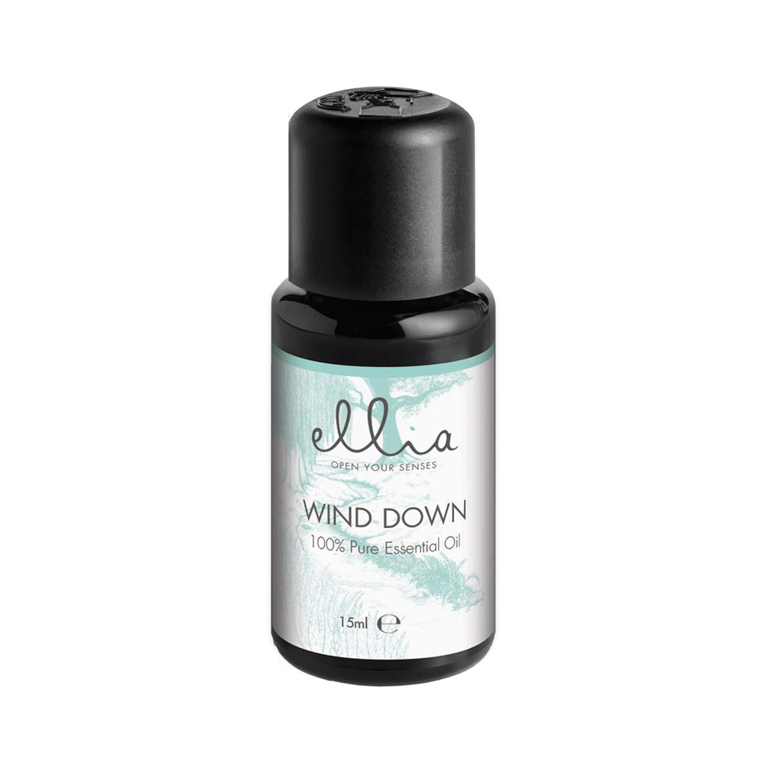 Ellia Aroma Diffuser Wind Down Essential Oil Mix - Blend of Lavender, Vetiver + Clary Sage, Pure Aromatherapy Diffusing, Soothe Senses, Ease Mind at Bed Time, Relax + Release Emotional Tension - 15 ml