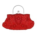 Bagood Women's Vintage Style Beaded Sequined Evening Bag Wedding Party Handbag Clutch Purs