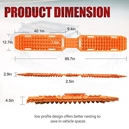 BUNKER INDUST OffRoad Traction Boards with Jack Lift Base,2 Pcs