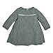 Burt's Bees Baby Baby Girls Organic Long Sleeve Dress with Footless Pant, Dried Leaf Heather Watercolor, 24 Months