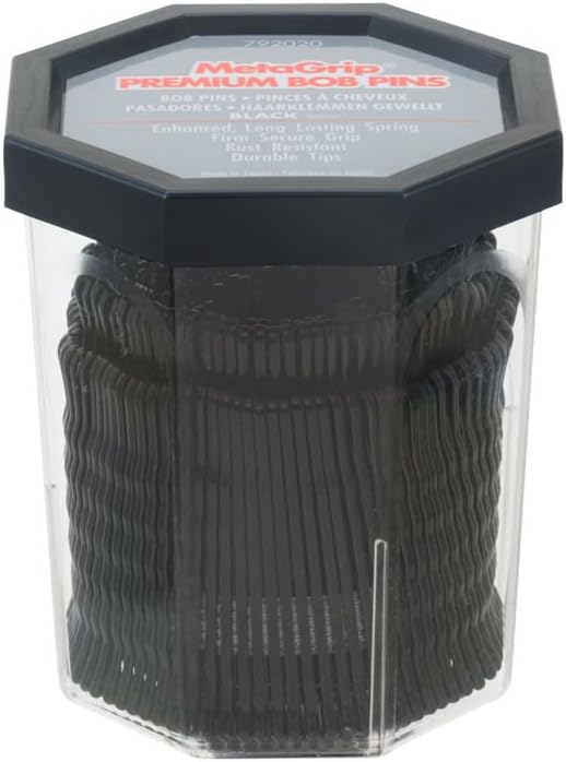 MetaGrip Black Premium Bobby Pins Black