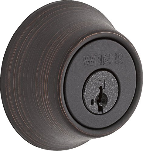 Weiser Deadbolt Featuring SmartKey, Exterior Door Lock, Venetian Bronze (9GDC94710-058)