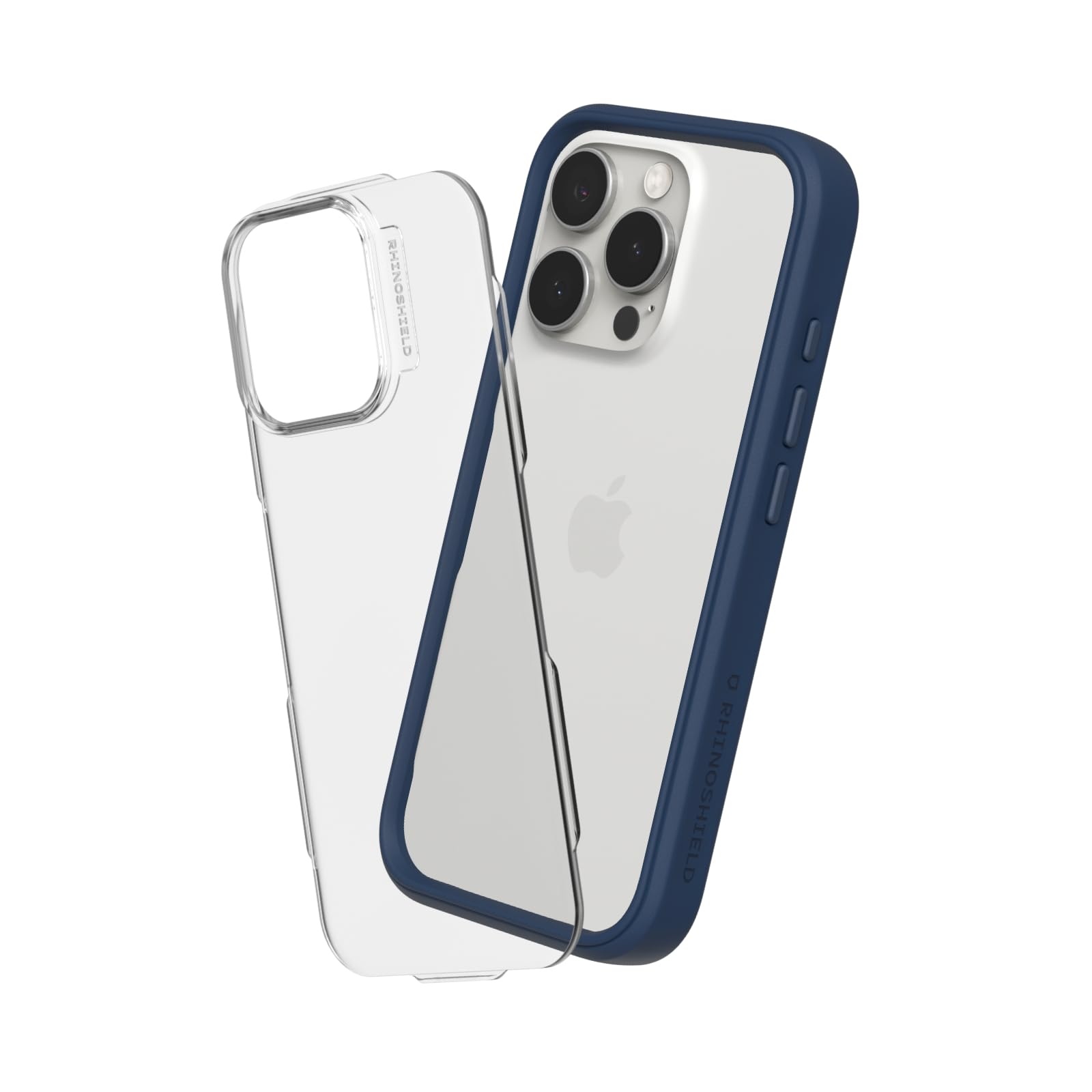 RHINOSHIELD Modular Case Compatible with [iPhone 16 Pro Max] | Mod NX - Customizable Shock Absorbent Heavy Duty Protective Cover 3.5M / 11ft Drop Protection - Navy Blue