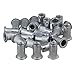 BQLZR Aluminium M5 Flat Head Threaded Rivet Nut Inserts Nutsert Pack of 25