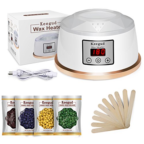 Wax Warmer Hair Removal 2018 Upgrade Version Electric Wax Heater With LCD Temperature Display and UL Certification Plug Waxing Kit Wax Melts with 4 Flavors Hard Wax Beans and 10 Wax Applicator Sticks - Thumbnail 7