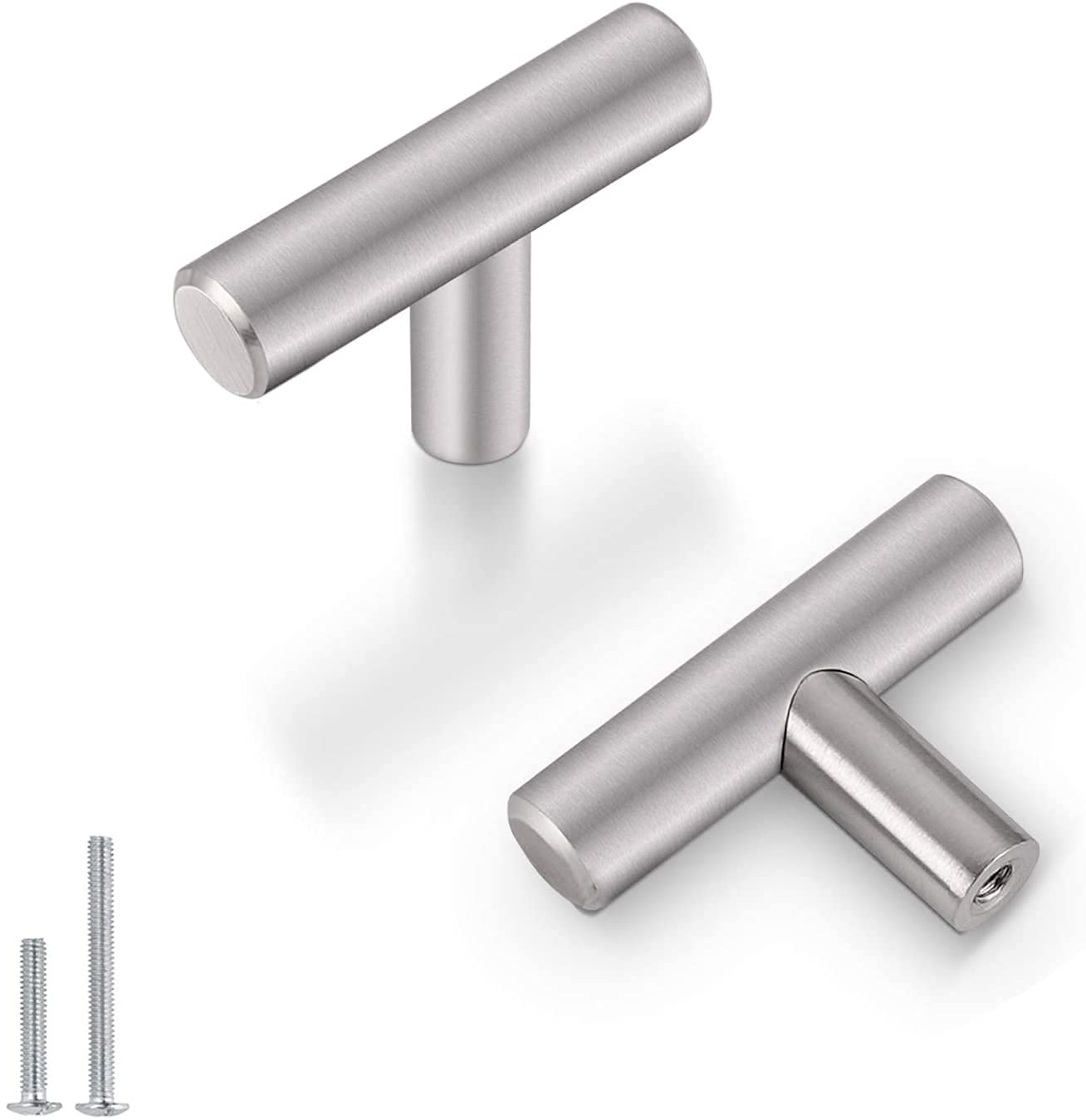 LS201BSS Modern Furniture Knobs Bar Handle Stainless Steel Silver Golden Warm Single Hole for Door Cupboard Pack of 20