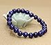 Natural Blue Lapis Gemstone 8mm Round Beads Elastic Bracelet 7 Inch