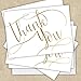 Gold Foil Thank You Note Cards / 50 Thank You Card Set / 3 1/2