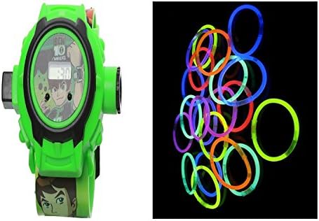 Kids Bazaar 10 Glow Bands Free + Arvel 24 unique Images Projector Digital Toy Watch for Kids - Best Return Gift for Kids (Ben10)