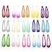 60 Counts Assorted Color 2 Inch Glitter Snap Hair Clips Barrettes for Girl (30 Pairs)