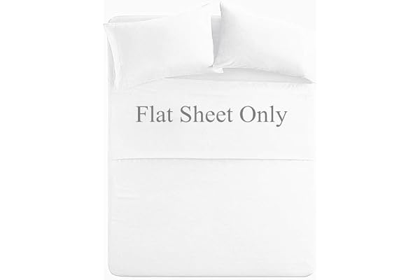 Queen Size Flat Sheet Only - 300 Thread Count 100% Egyptian Cotton Quality - Hotel Collection Luxury Flat Sheet Sold Separate
