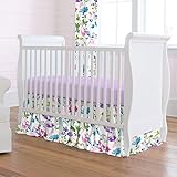 Carousel Designs Bright Wildflower Crib Skirt Gathered 14-Inch Length