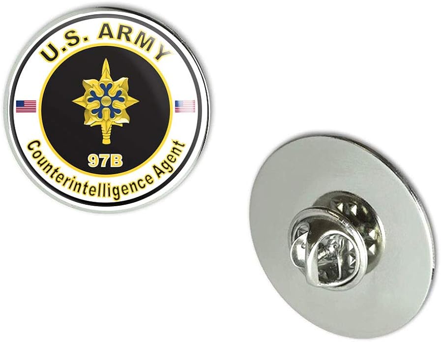 Veteran Pins U S Army MOS 97B Counterintelligence Agent Metal 0 75 