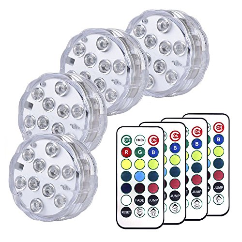 RGB Color Changing Submersible LED Lights 13 Colors Fade Jump Modes