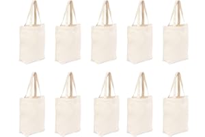 KERAYZE Reusable Grocery Shopping Bags Cotton Tote Bag, Blank Tote Canvas Bags for DIY Craft, Grocery, Shopping,Drawing