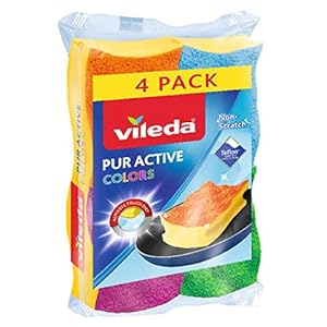 Vileda Schuurspons Colors Anti-Kras, 4 Stuk