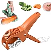 Food Manual Slicer, 2025 New Upgraded Fruit Slicer for Banana Sausages, Cucumbers, Strawberries, Grape Cutter Home Essentials