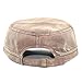 The Hat Depot 200H5148 Leather Accent Cadet Hat with Metal Beads (Brown)