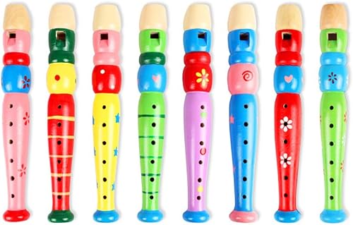 Download XSM Flûte en bois de dessin animé flûte enfants en bois flûte 6 trous petite flûte jouant instrument pour bébé jouets éducatifs PDF