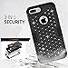 LONTECT iPhone 7 Plus Case, Hybrid Heavy Duty Shockproof Diamond Studded Bling Rhinestone Case with Dual Layer [Hard PC+ Soft Silicone] Impact Protection for Apple iPhone 7 Plus - Black