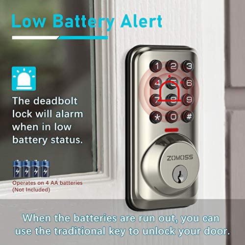 Keyless Entry Door Locks with Keypads, Zomoss Electronic Keypad