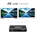HDMI Splitter, GRDE 1x2 4K Ultra HD 1080P HDMI Input Splitter 1 In 2 Out Amplifier Adapter for HDTV, PC, Xbo, PS4 and Nintendo Switch