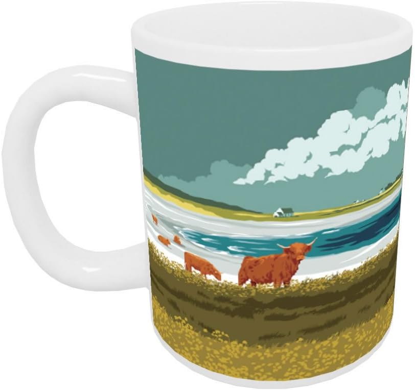 Stephen Millership Isle of Tiree' Print Ceramic Coffee Mug, Polyester Multi-Colour, 9 x 12 x 10 cm
