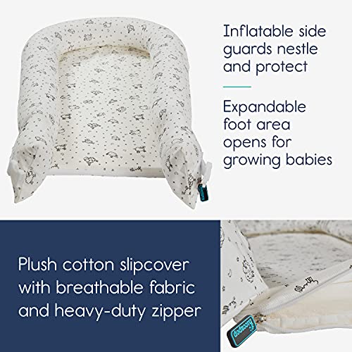 hiccapop Daydreamer Inflatable Portable Baby Lounger for Newborn Baby