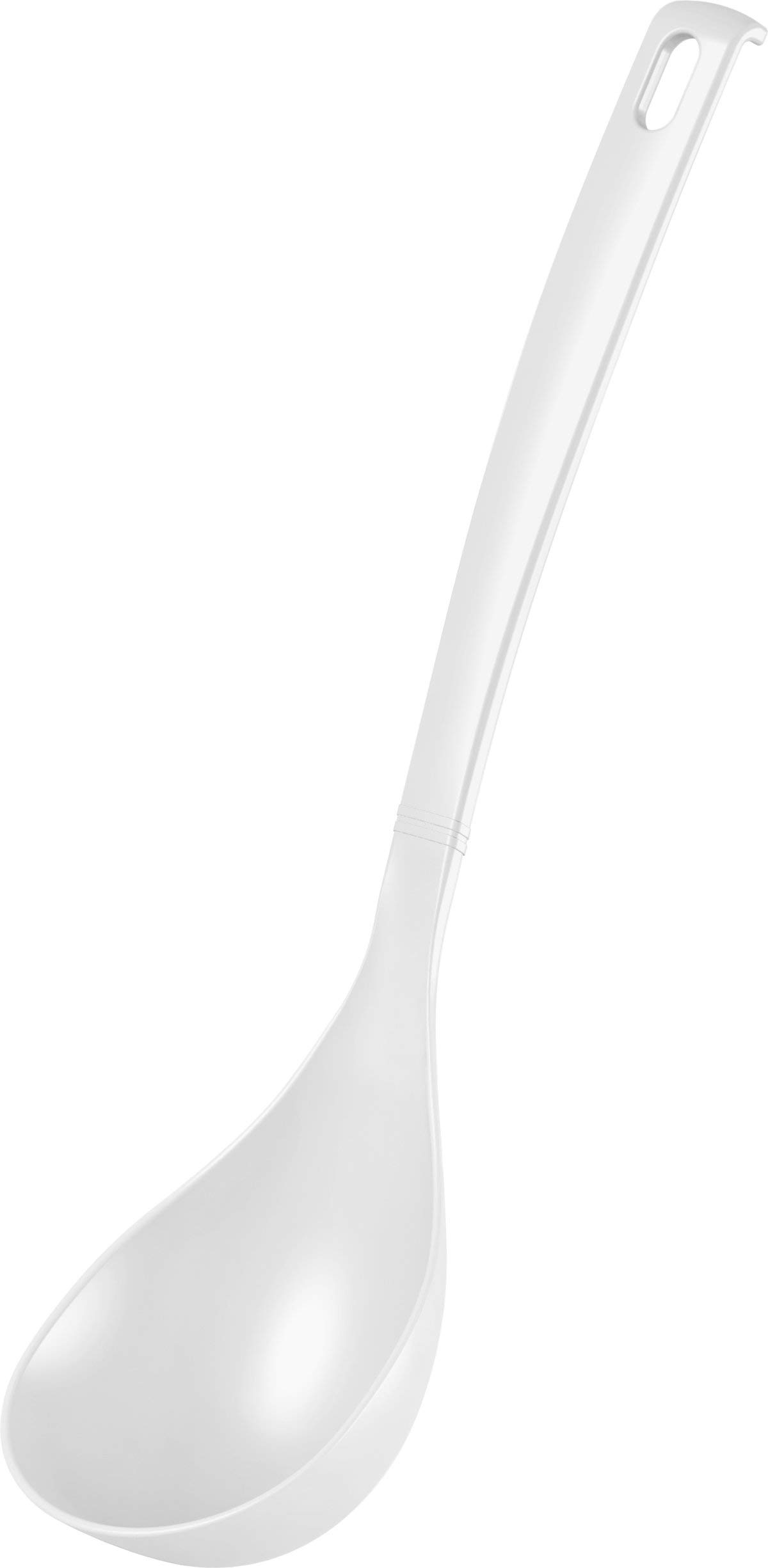 Fackelmann Blanca 24291 Ladle, Plastic Kitchen Utensil Ladle for Coated Pots and Pans (Colour: White) Quantity: 1 Piece