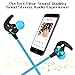 Wired Earbuds Earphones, Baymic in Ear Headphones Magnetic Ear Buds Built-in Mic/Volume Control, Metal Bass Stereo Noise Cancelling Headsets Sweatproof Ear Phones for Running & Sports (Blue)