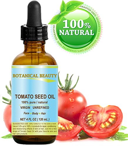 TOMATO SEED OIL. 100% Pure / Natural / Virgin / Undiluted / Cold Pressed for Skin, Hair and Lip Care. 4 oz.- 120ml