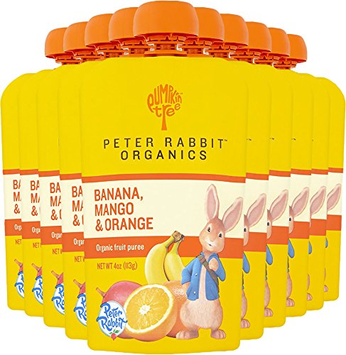 Peter Rabbit Organics Banana, Mango and Orange Puree, 4-Ounce (Pack of 10)