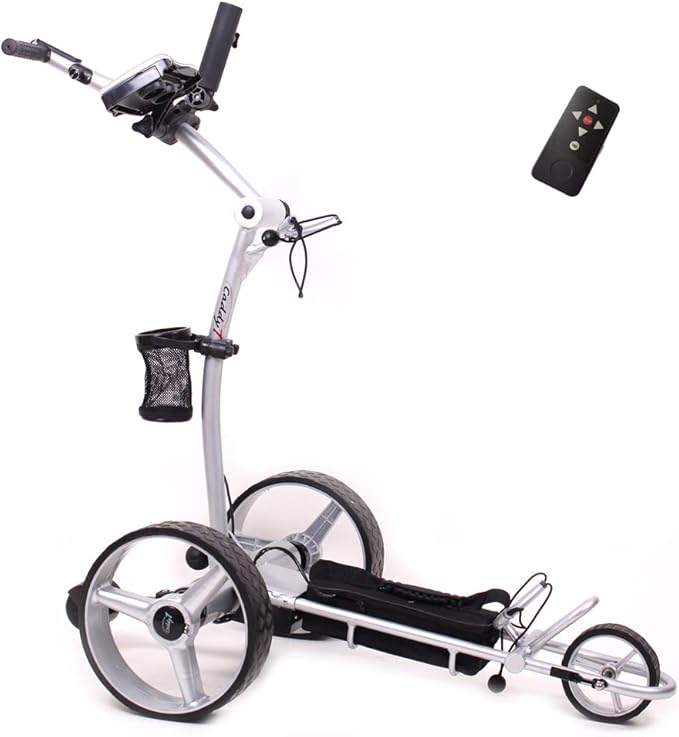 Electric Golf Trolley CADDYONE 750 Silver with Remote Control and