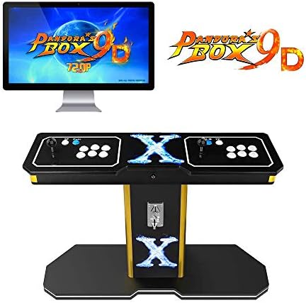 TAPDRA Pandora's Box 9D Vintage Retro Arcade Cabinet Machine with 2222 Games 2 Players Joystick HDMI and VGA 1280x720P HD Full Size Wooden Console (with Coin Function)