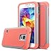 ULAK Galaxy S5 Case, Knox Armor Slim Hybrid Shockproof Silicone Rugged Hard Plastic Case Protective Cover Shell for Samsung Galaxy S5 S V I9600 (5.1
