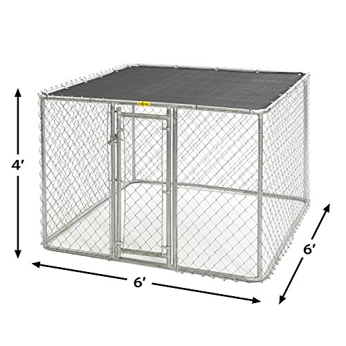 MidWest Homes for Pets Chain Link Portable Kennel - Includes a Sunscreen