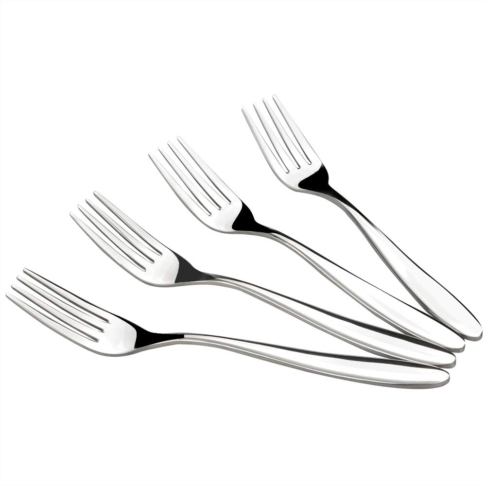 Ponpong 18/10 Stainless Steel Dinner Forks, 12-Piece