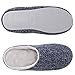 HomeIdeas Men's Cashmere Knitted Anti-slip House Slippers, Spring Summer Breathable Indoor Shoes